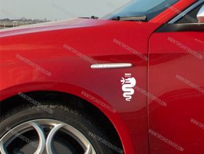 Alfa Romeo Snake Aufkleber für Flügel
