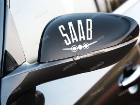 Saab Air Vintage Logo Aufkleber für Außenspiegel