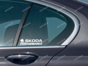 Skoda Performance Aufkleber für Seitenfenster