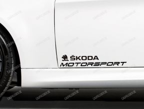 Skoda Motorsport Aufkleber für Türen