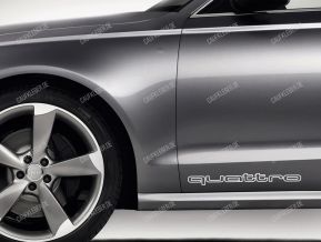Audi Quattro Aufkleber für Seitenschweller XL
