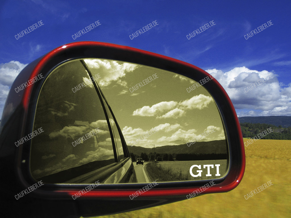 Volkswagen GTI Aufkleber für Spiegelglas