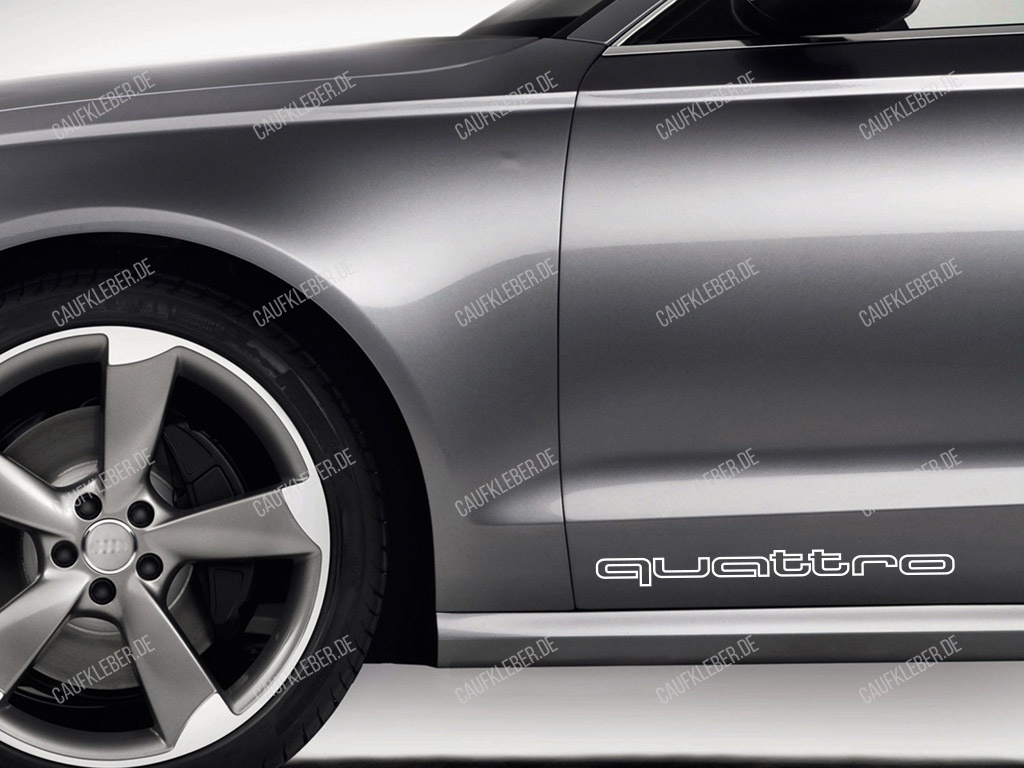 Audi Quattro Aufkleber für Seitenschweller XL 