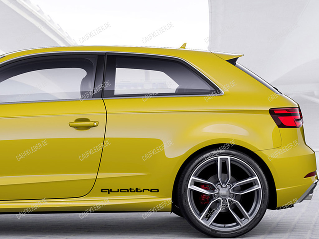 Audi Quattro Aufkleber für Seitenschweller 